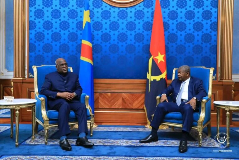 RDC-ANGOLA : les Présidents Lourenço et Tshisekedi échangent à huis clos sur la situation sécuritaire à l’Est de la RDC