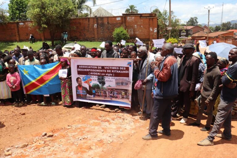 Nord-Kivu : manifestation à Butembo, des victimes du déguerpissement de Kitakandi dénoncent des exactions