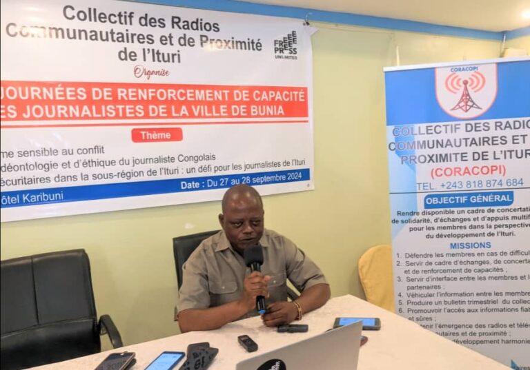 Bunia : Le CORACOPI outille des journalistes sur le respect du code d’éthique et de déontologie du journaliste congolais